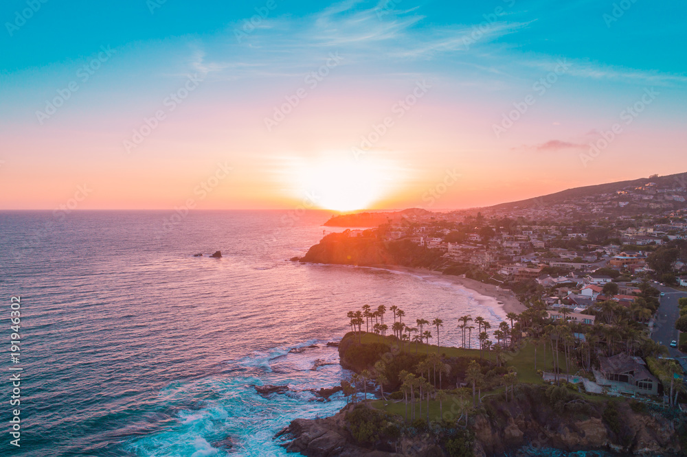 Orange County neighborhood with condos and coastal views